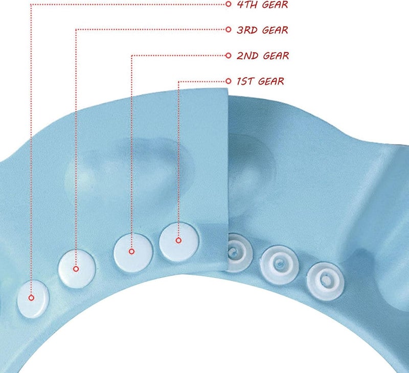 ويوبلز قبعة استحمام للأطفال قابلة للتعديل لحماية العينين والأذنين والوجه، غطاء لغسل شعر الأطفال، قبعة استحمام للأطفال، واقي للشعر، أدوات مساعدة لغسل الشعر بالشامبو للأطفال الصغار والكبار، قبعة استحمام - Image 5